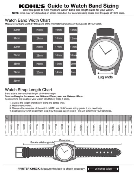 watch band size guide